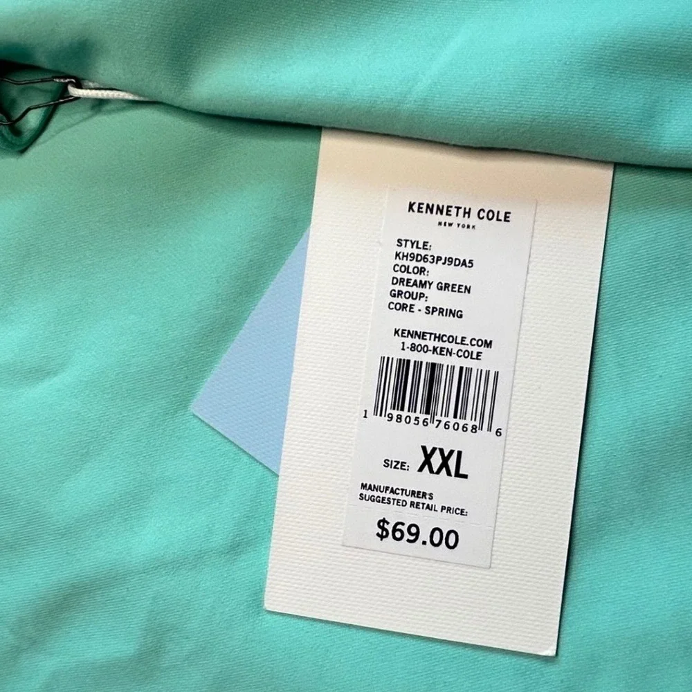 Kenneth Cole New York Mens Dreamy Green Quarter Zip Pullover XXL KH9D63PJ9DA5